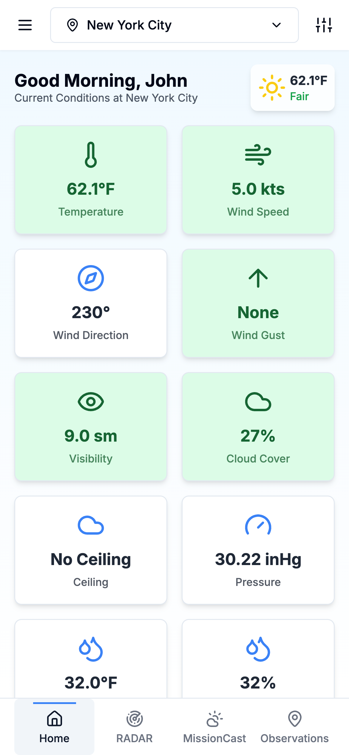 TruWeather V360 App Dashboard